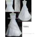 guangdong newest design strapless wedding dress with rose